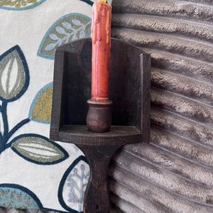 Vintage Primitive Wood Candleholder/Wall Sconce