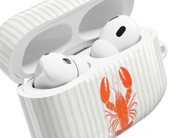 Estuche para AirPods de pescador, accesorios de peces, lindos cangrejos de río, langostas, estuches para AirPods de verano de 2.ª, 3.ª y 4.ª generación, soporte para auriculares Pro, funda para AirPods 2, 3, 1 y 4