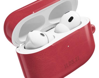 パーソナライズされたAirPodケースモノグラムアクセサリーレザールック