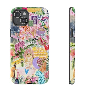 Pink Coquette Collage Handyhülle Niedliche Adrette Ästhetik Scrapbook iPhone 15 14 13 12 11 Pro Max Plus X Samsung S23 S22 S24 Ultra Pixel 8