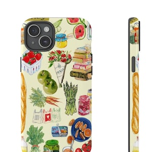 Market Day Phone Case Collage Summer Cute Aesthetic iPhone Cases 16 15 14 13 12 11 Pro Max Plus X 8 Samsung S23 S22 S24 Ultra Pixel 8 Cover