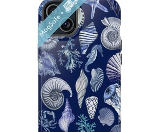 Seashell Phone Case Coastal Coquette Collage Phone Case MagSafe Summer Beachy Aesthetics Mag Safe iPhone 16 15 14 13 Pro Max Mini Cases