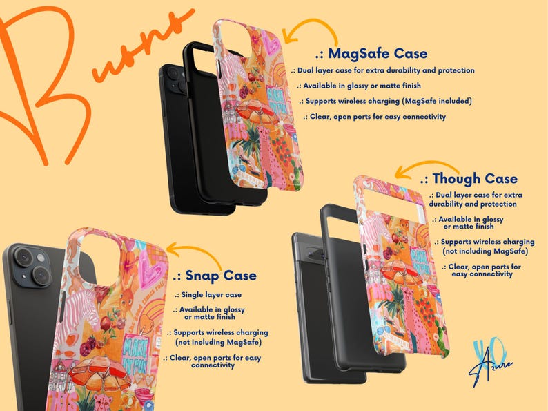 European Summer Collage MagSafe Phone Case Mediterran Vacation Scrapbook Though Cases Preppy Aesthetic Cover iPhone 16 15 14 13 Pro Max Plus image 5