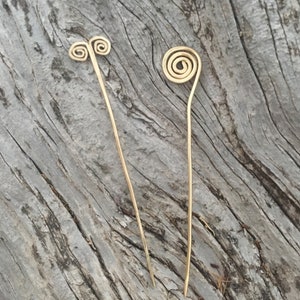 Brass Replica of Long Viking Pin. Viking Style Hairpin. Viking Cloak Pin Early Medieval Pin. Slavic Pin.