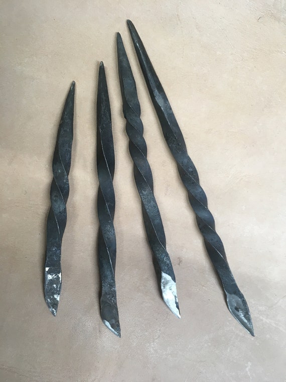 Medieval Scalpel and Stiletto Leather and Sewing Tool. Hand Forged