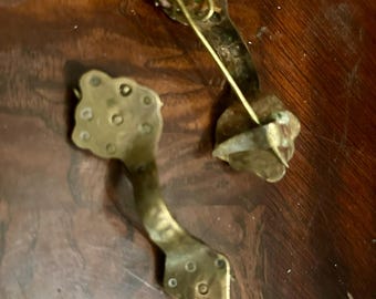 Pair of Anglo-Saxon Brooches. Bronze Peplos Brooches for Reenactment and SCA. Early Medieval Brooches