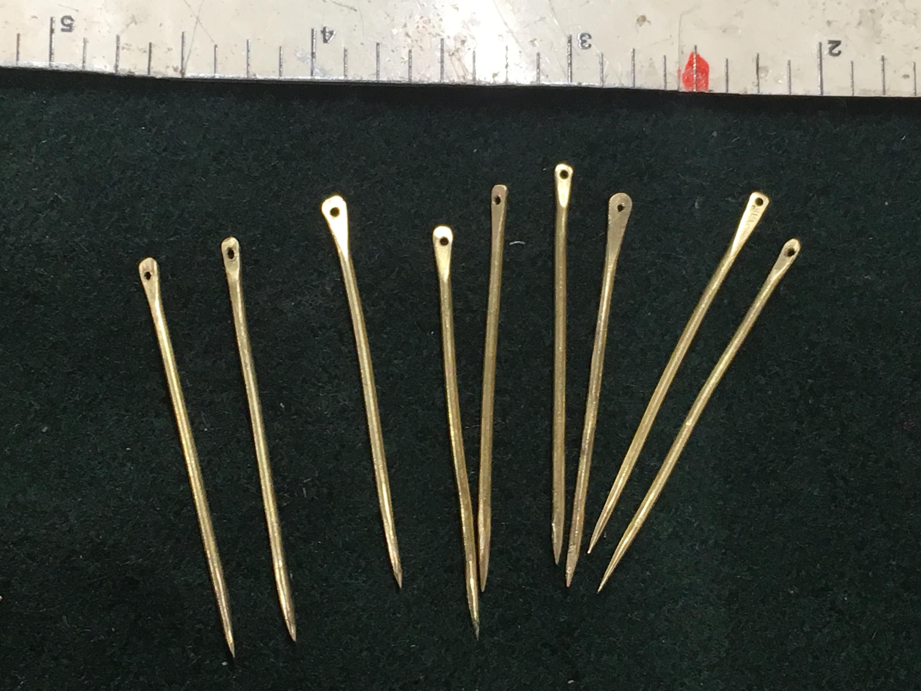 Brass Sewing Needles. Viking Needles Medieval Needles Etsy