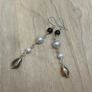 Sterling silver Persian Earrings for SCA and reenactment. Medieval Middle East Earrings. Artisan Earrings