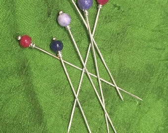 Spilla da velo medievale in argento sterling con rubino o zaffiro tagliato a mano. Spilla per abito medievale. Perni rinascimentali. Perni SCA