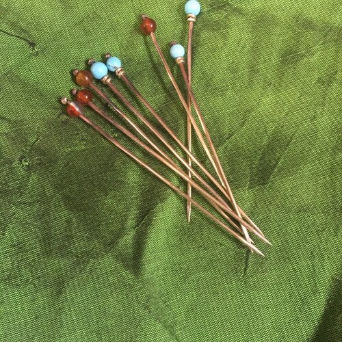 PAIR of Brass Medieval Veil Pins. Medieval Dress Pin. Etsy