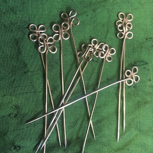Medieval Brass Pins. Veil Pins. Sewing Pinned needles. Dress Pins for Reenactment, SCA, and LARP image 1