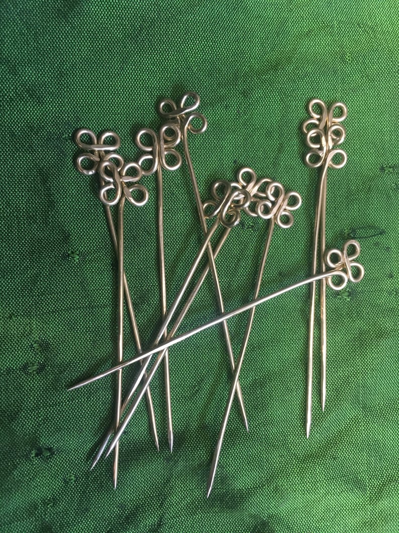 Medieval Brass Pins. Veil Pins. Sewing Pinned needles. Dress Pins for Reenactment, SCA, and LARP image 1