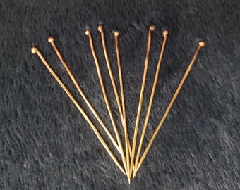 Medieval Brass Pins. Veil Pins. Sewing Pinned needles. Dress Pins for Reenactment, SCA, and LARP