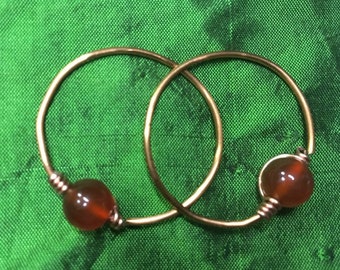 Slavic Temple Rings. Kievan Rus Carnelian Temple Rings