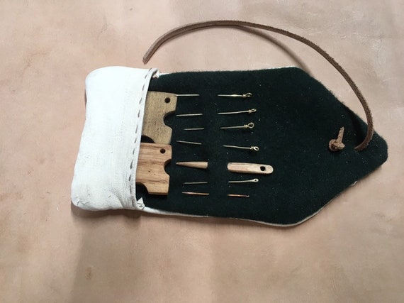 Viking Sewing Kit. Birka Wallet With a Set of Sewing Tools