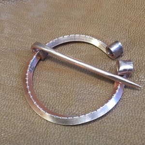 Big Slavic Copper Penannular Fibula Brooch. Early Medieval Cloak Clasp. Kievan Rus Pin. Medieval Pin. SCA Brooch.  Viking Fibula. Shawl Pin