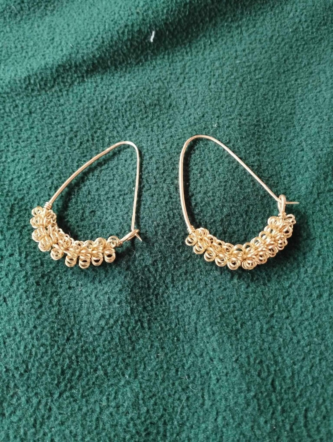 Brass Replica of Bronze Age Earrings . Ancient Greek Earrings