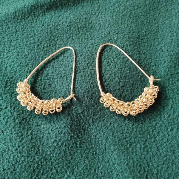 Brass Replica of Bronze Age Earrings . Ancient Greek Earrings. Historical Earrings. Earrings for LARP, reenactment, and SCA