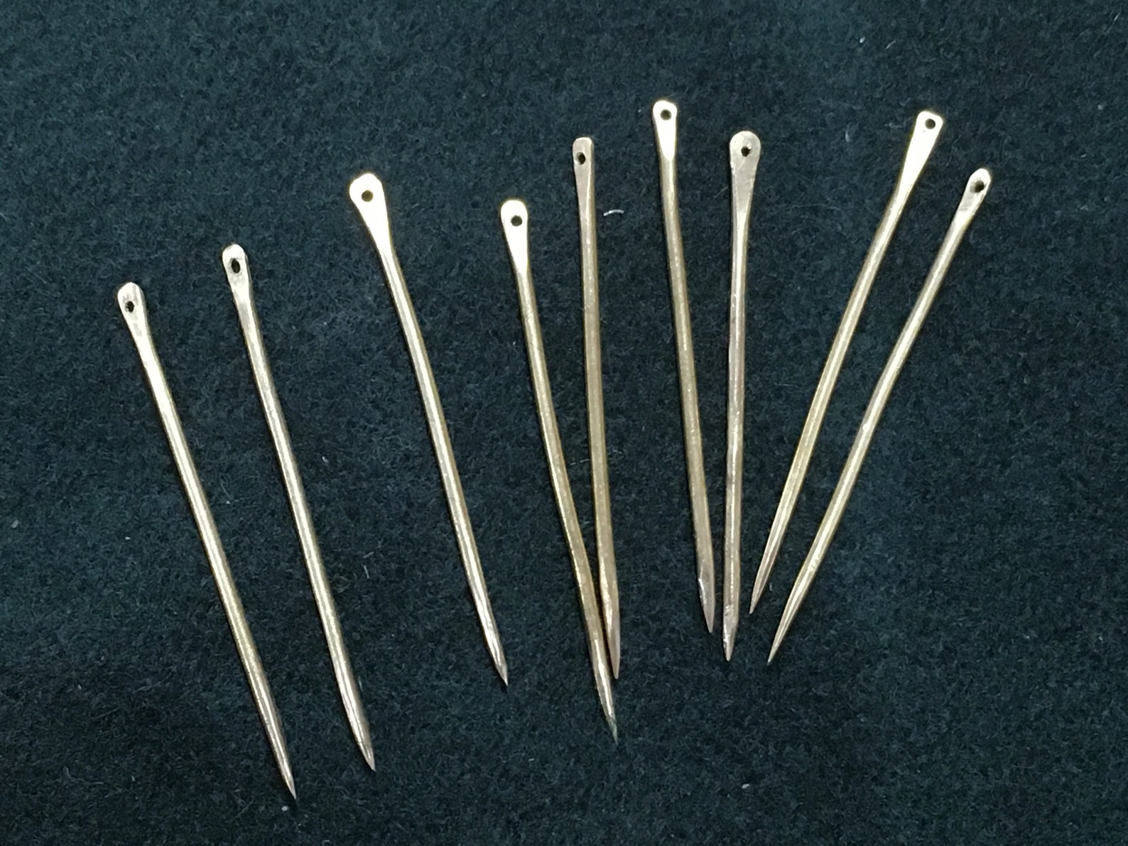 Brass Sewing Needles. Viking Needles Medieval Needles Etsy