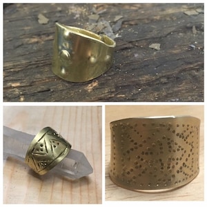 Brass Viking Adjustable Ring.  Slavic Adjustable Ring. Early Medieval Ring, Reenactment, SCA