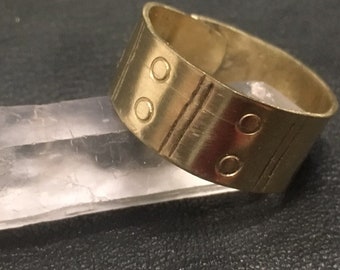 Brass Viking Ring. Early Medieval Ring. Adjustable Ring.