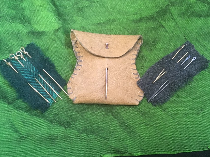 Medieval Handwork Kit.medieval Sewing Kit in Leather Case for Reenactment  and SCA 