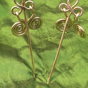 Brass Replica of Viking Pin. Early Medieval Pin.