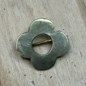 Medieval brass Brooch. Replica of historical Brooch.  Shawl Pin. Flower brooch.