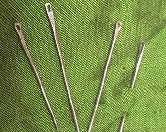 Forged Steel Sewing Needles. Viking Needles, Medieval Needles