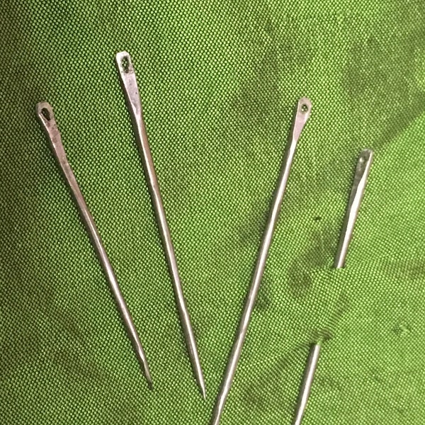 Forged Steel Sewing Needles. Viking Needles, Medieval Needles