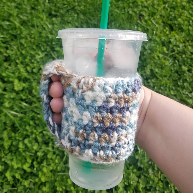 Cup Cozy Hand Warmer Cup Sleeves Hand Warmer Cozies Cup Sleeve Coffee Sleeve Hand Warmer Sleeve Tea Cozy Crochet Sleeve Denim Cozy