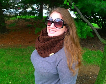 Penny Crochet Infinity Scarf Pattern: Chunky Yarn (PDF Pattern)