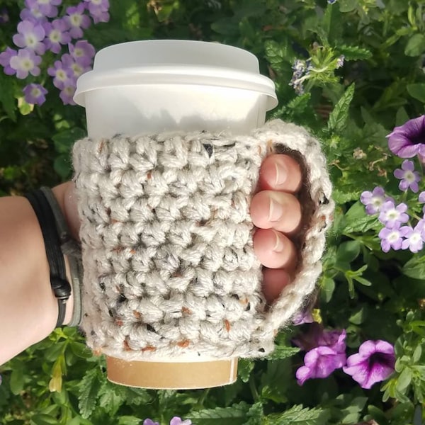 Manches de tasse à café chauffe-mains, douillettes de tasse chauffe-mains, douille de café, douillettes de café, chauffe-mains, fait main, café, douillettes de crochet, tricot