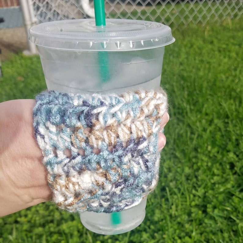 Cup Cozy Hand Warmer Cup Sleeves Hand Warmer Cozies Cup Sleeve Coffee Sleeve Hand Warmer Sleeve Tea Cozy Crochet Sleeve Denim Cozy