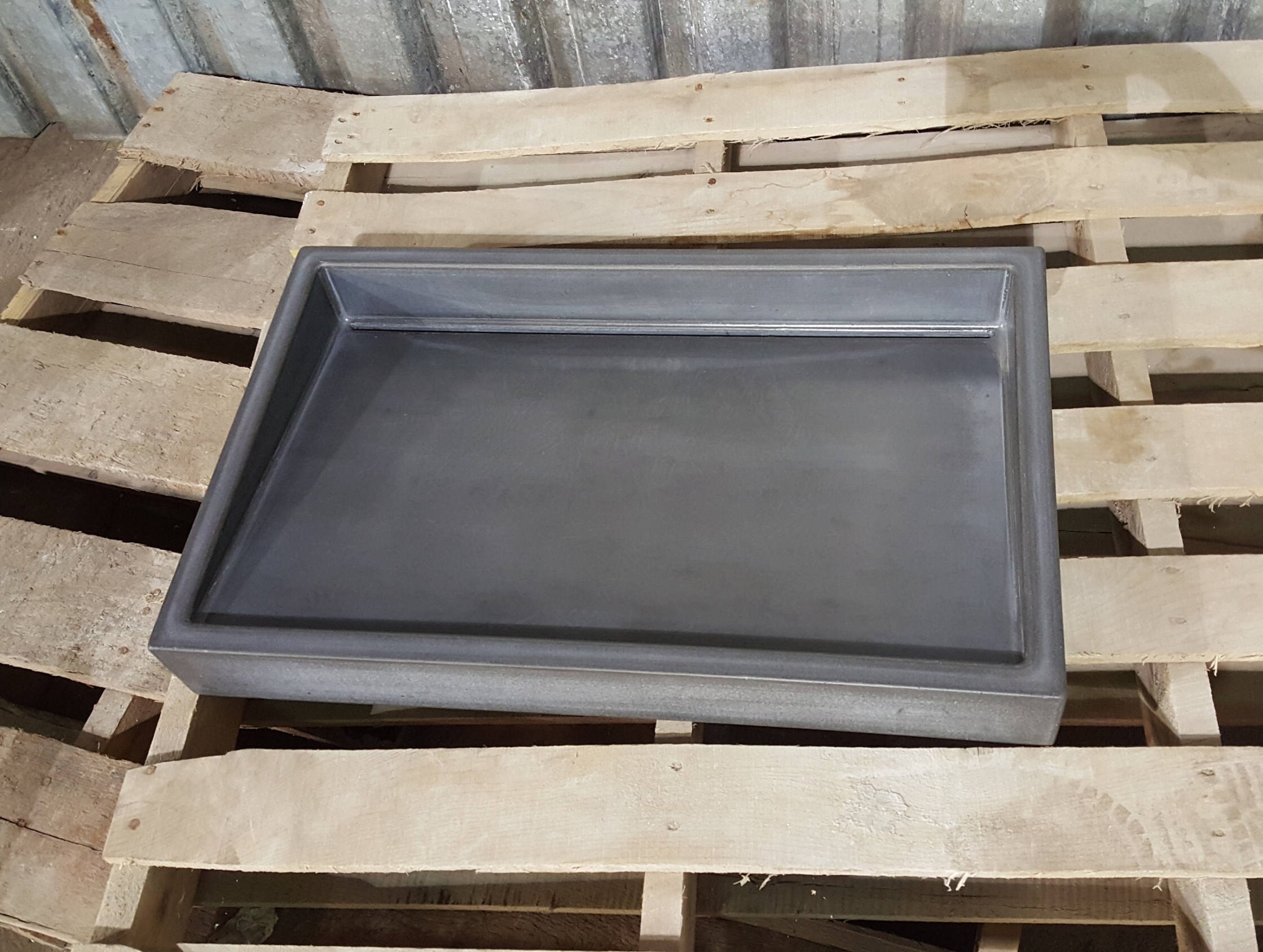 26 16 Shallow Vessel Ramp Sink With Slot Drain Etsy