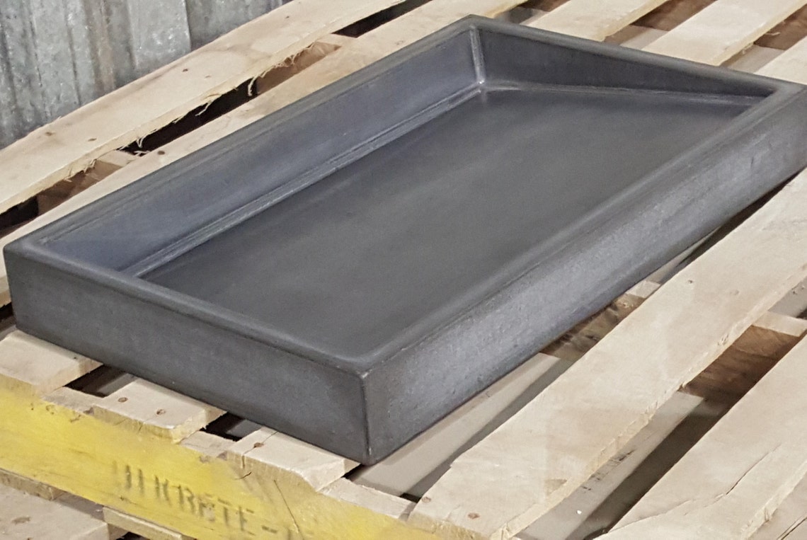 26 16 Shallow Vessel Ramp Sink With Slot Drain Etsy