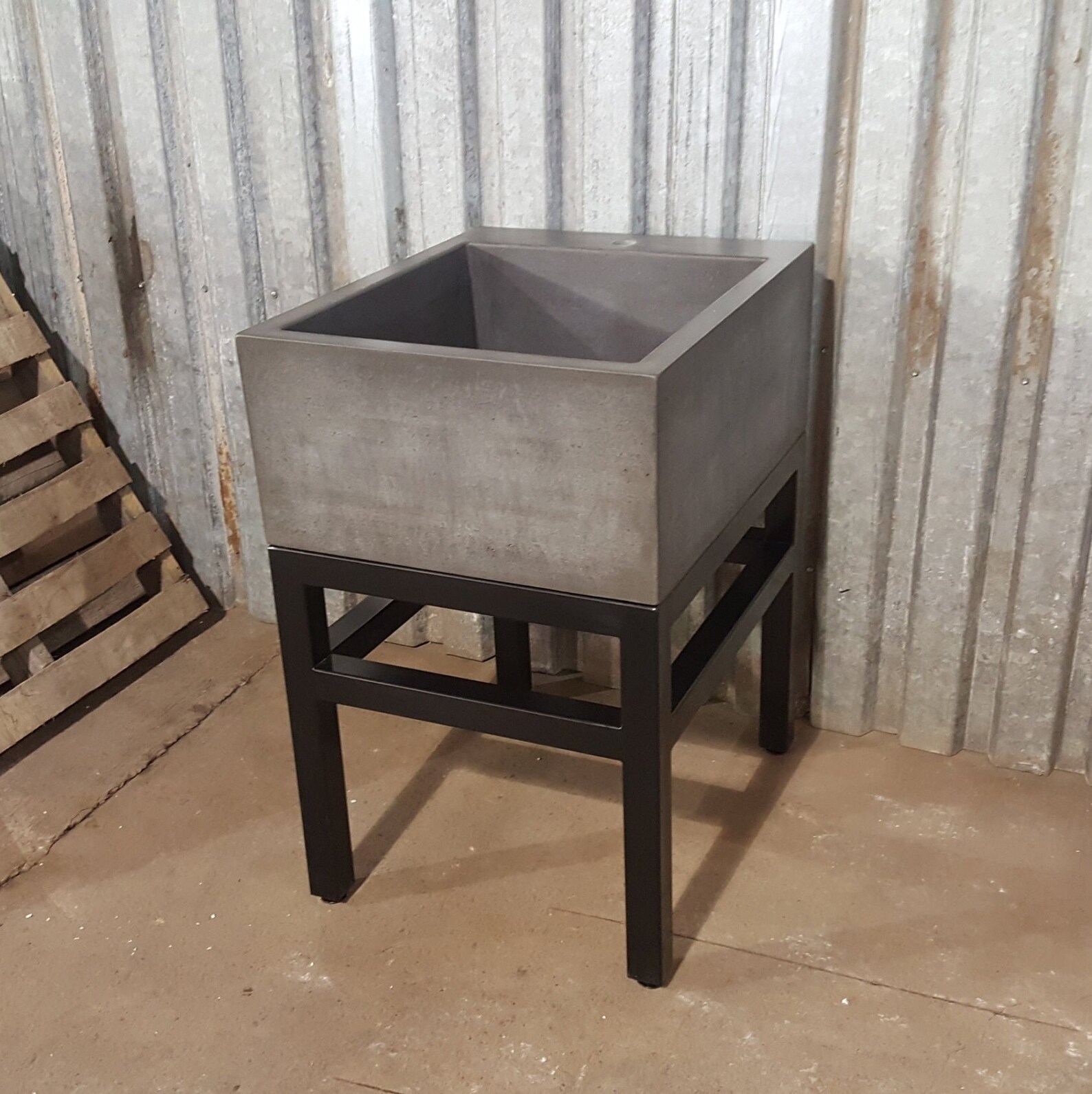 22 Deep Utility Sink With Extension and Steel Stand Etsy