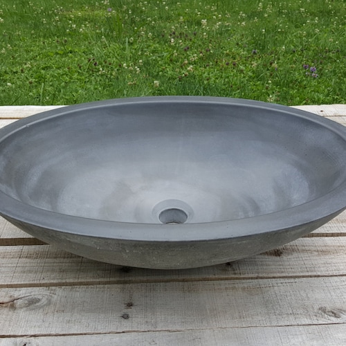 Curvy Square Concrete Vessel Sink Etsy