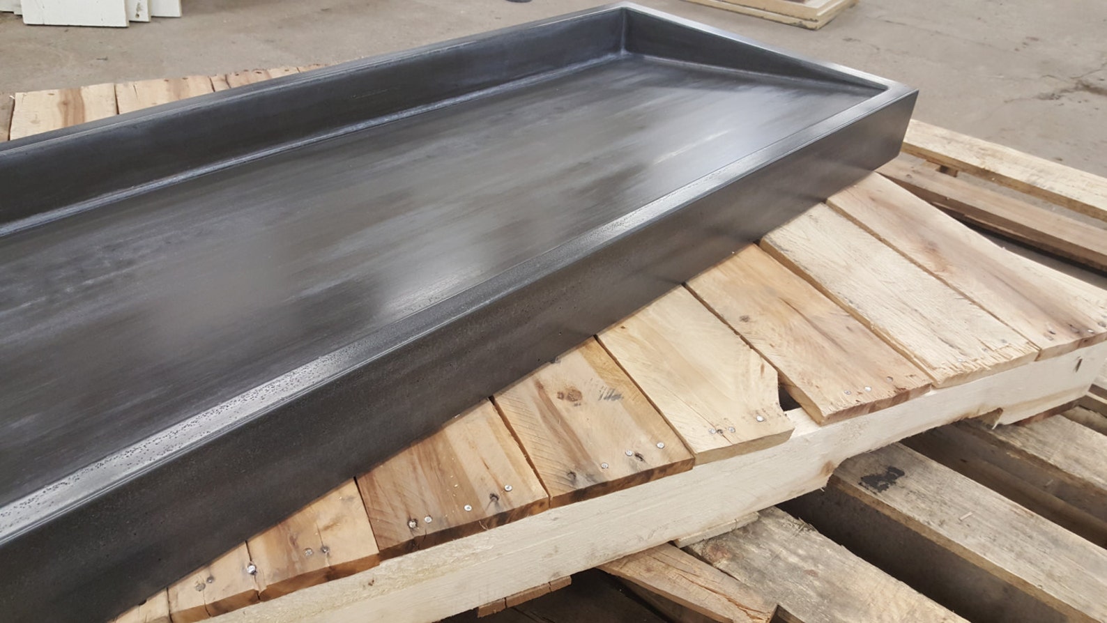 50 Shallow Vessel Ramp Sink With Slot Drain Etsy