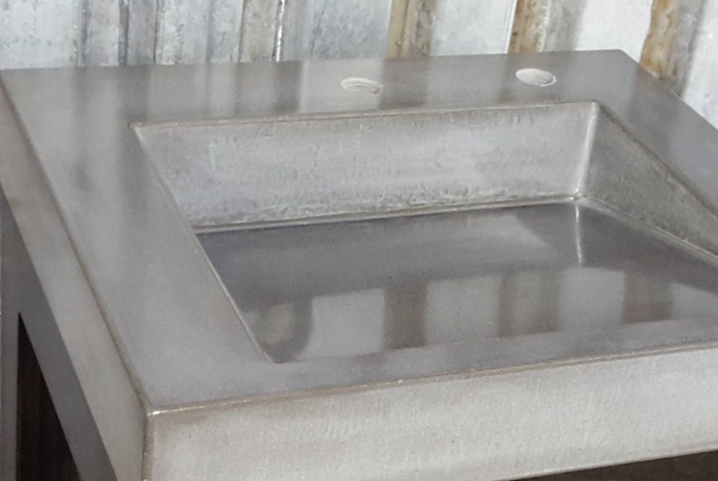 Ramp Sink With Slot Drain and Maple Stand Etsy