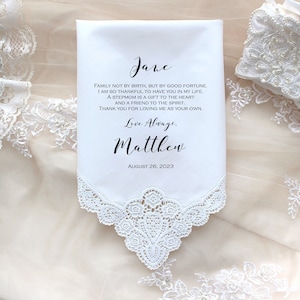 Stepmother wedding gift from the Groom, CUSTOMIZED, Wedding Handkerchief, personalized wedding gift-FPADCHAI[25]