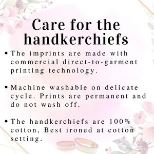 Personalized StepMother Wedding Handkerchief, Custom Printed Gift image 8