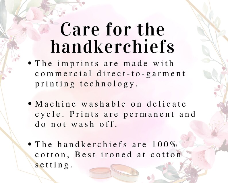 Personalized StepMother Wedding Handkerchief, Custom Printed Gift image 8