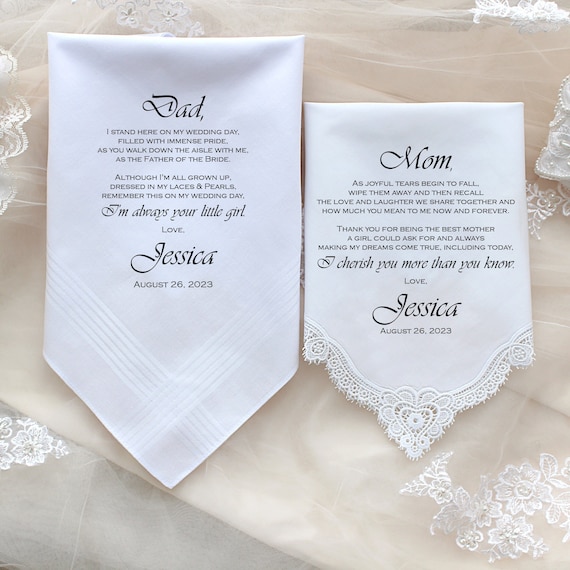 My Mothers Wedding Father In Law Wedding Handkerchief From Groom