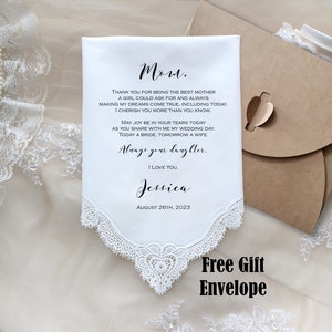 Mother of the Bride Gift, Wedding Handkerchief, CUSTOMIZED Wedding Hankies-Gift for Mom-LS11PadCop[1]