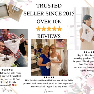 Personalized StepMother Wedding Handkerchief, Custom Printed Gift image 5