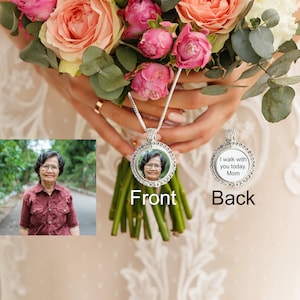 Photo Wedding Bouquet Charms Gift-Custom bridal bouquet charms-Photo wedding bouquet charm-Bridal Charms-memorial Bridal Bouquet Charms