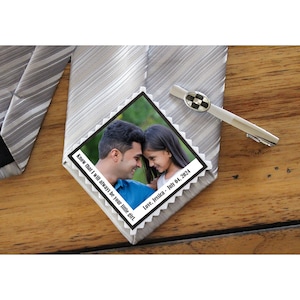 Custom Photo Tie Patch , Father of the Bride , Groom Gift , Neck Ties for , Anniversary , Father of the Groom , Wedding Father Gifts Patches