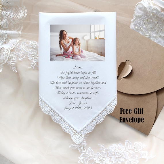 Wedding handkerchief cheap for mom