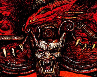 Dracul Ascendant – Original Gothic Portrait Drawing, Vlad the Impaler Inspired Art, A3 Ink on Toned Paper